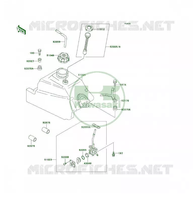 FUEL TANK Kawasaki QUAD 400 1999 KLF400 4X4  KLF400-B7