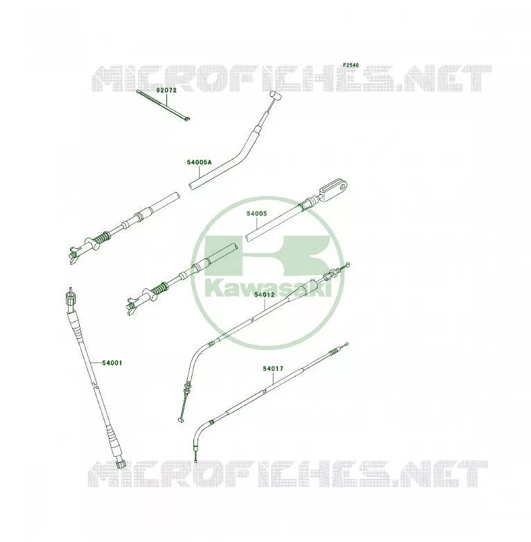 CABLES Kawasaki QUAD 400 1999 KLF400 4X4  KLF400-B7
