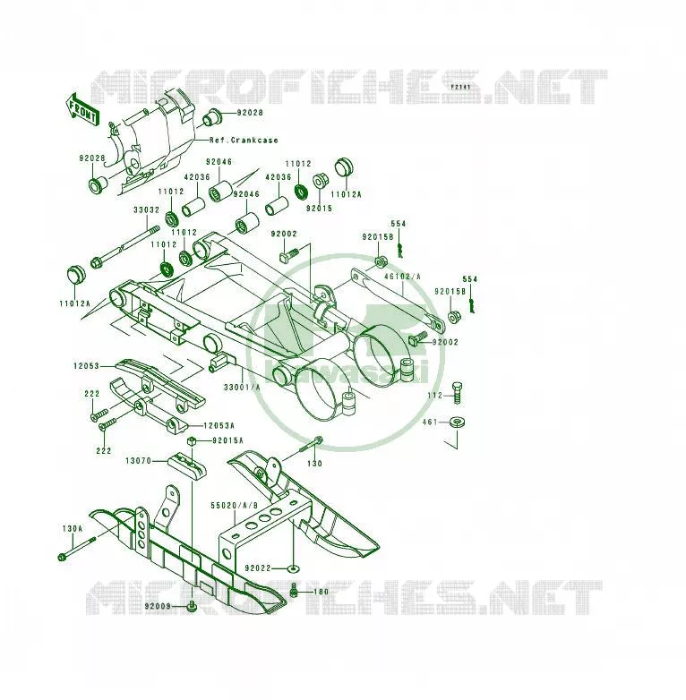 SWINGARM Kawasaki QUAD 250 1996 KSF250  KSF250-A10
