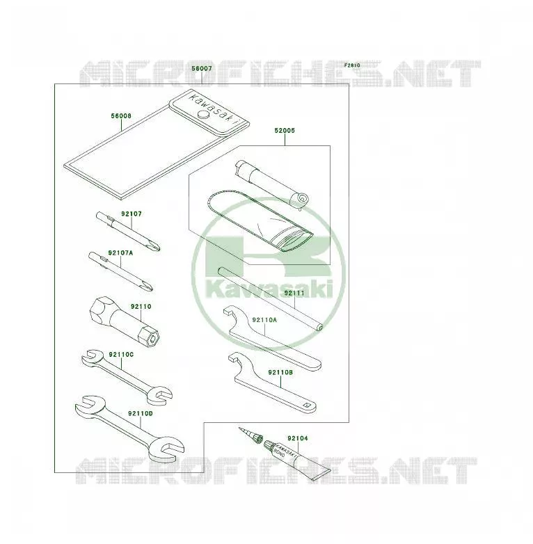 TOOL Kawasaki QUAD 250 2000 KSF250  KSF250-A14