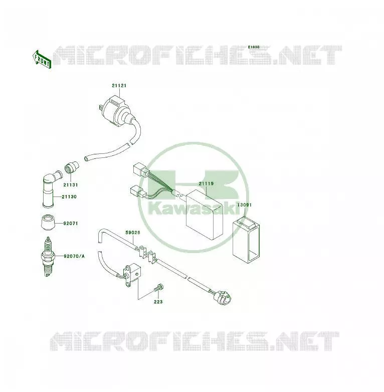 IGNITION SYSTEM Kawasaki QUAD 250 2001 KSF250  KSF250-A15