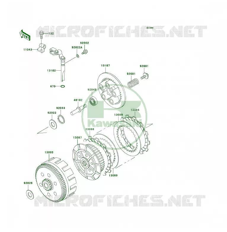 CLUTCH Kawasaki QUAD 250 2002 KSF250  KSF250-A16