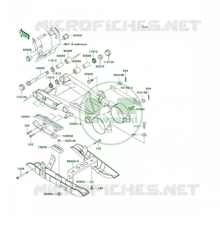 SWINGARM Kawasaki QUAD 250 2002 KSF250  KSF250-A16