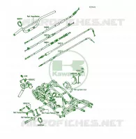 CABLES voor Kawasaki KSF250 1989