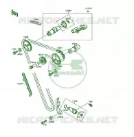 CAMSHAFT   TENSIONER voor Kawasaki KSF250 1989