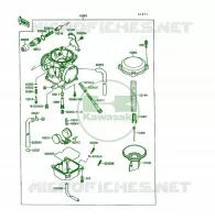 CARBURETOR voor Kawasaki KSF250 1989
