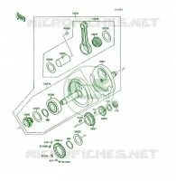 CRANKSHAFT voor Kawasaki KSF250 1989