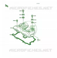CYLINDER HEAD COVER voor Kawasaki KSF250 1989