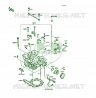 CYLINDER HEAD voor Kawasaki KSF250 1989