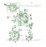 ENGINE COVERS voor Kawasaki KSF250 1989