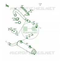 EXHAUST voor Kawasaki KSF250 1989