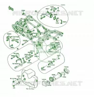 FRAME PARTS voor Kawasaki KSF250 1989
