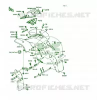 FRONT FENDER voor Kawasaki KSF250 1989