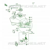 FUEL TANK voor Kawasaki KSF250 1989