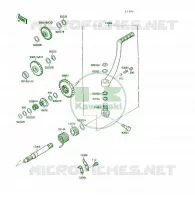 KICK STARTER voor Kawasaki KSF250 1989