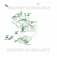 LABELS voor Kawasaki KSF250 1989