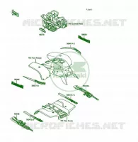 STICKER voor Kawasaki KSF250 1989
