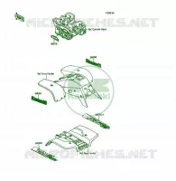 STICKER voor Kawasaki KSF250 1989
