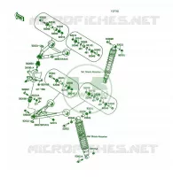 SUSPENSION voor Kawasaki KSF250 1989