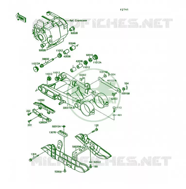 SWINGARM Kawasaki QUAD 250 1990 KSF250  KSF250-A4
