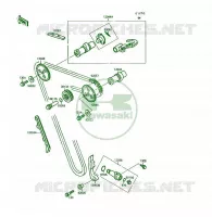 CAMSHAFT   TENSIONER voor Kawasaki KSF250 1990