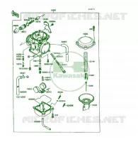 CARBURETOR voor Kawasaki KSF250 1990