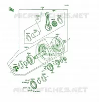 CRANKSHAFT voor Kawasaki KSF250 1990