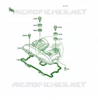 CYLINDER HEAD COVER voor Kawasaki KSF250 1990