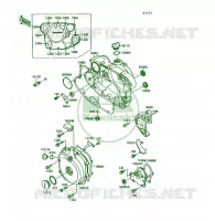 ENGINE COVERS voor Kawasaki KSF250 1990