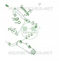 EXHAUST voor Kawasaki KSF250 1990