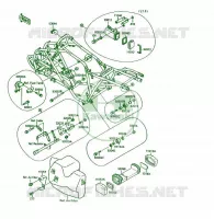FRAME PARTS voor Kawasaki KSF250 1990