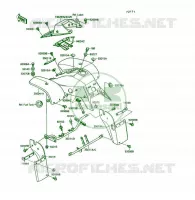 FRONT FENDER voor Kawasaki KSF250 1990