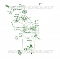 FUEL TANK voor Kawasaki KSF250 1990