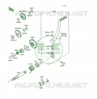 KICK STARTER voor Kawasaki KSF250 1990