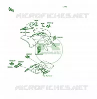 LABELS voor Kawasaki KSF250 1990