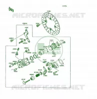 REAR BRAKE CALIPER voor Kawasaki KSF250 1990