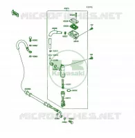REAR MASTER CYLINDER voor Kawasaki KSF250 1990