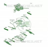 STICKER voor Kawasaki KSF250 1990