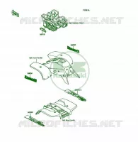 STICKER voor Kawasaki KSF250 1990