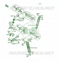 SUSPENSION voor Kawasaki KSF250 1990