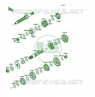 TRANSMISSION voor Kawasaki KSF250 1990