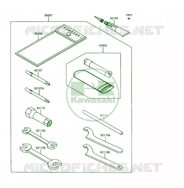 TOOL Kawasaki QUAD 250 1990 KSF250  KSF250-A4