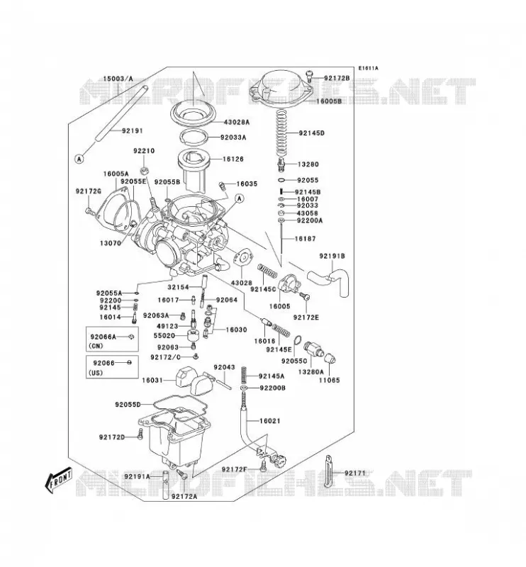 CARBURETOR Kawasaki QUAD 400 2004 KFX400  KSF400-A2