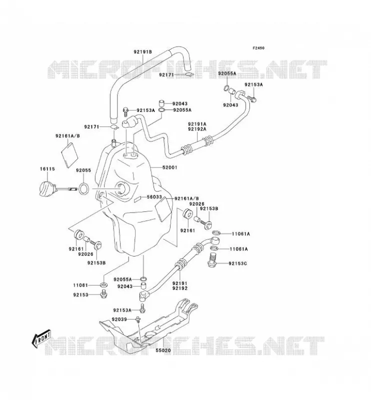 OIL TANK Kawasaki QUAD 400 2004 KFX400  KSF400-A2