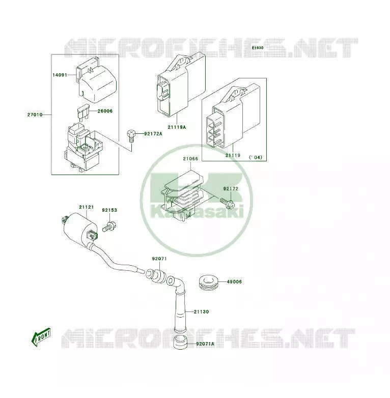 IGNITION SYSTEM Kawasaki QUAD 400 2004 KFX400  KSF400-A2