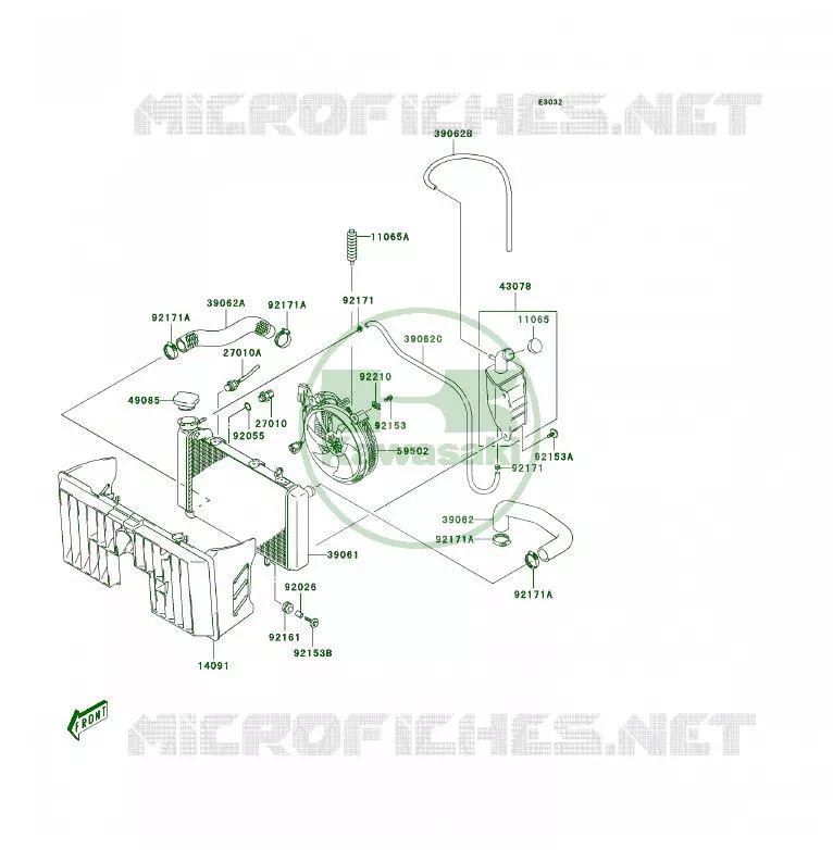 RADIATOR Kawasaki QUAD 400 2004 KFX400  KSF400-A2