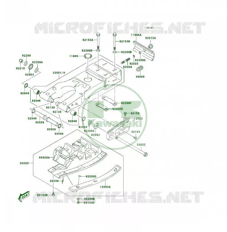 SWINGARM Kawasaki QUAD 400 2004 KFX400  KSF400-A2
