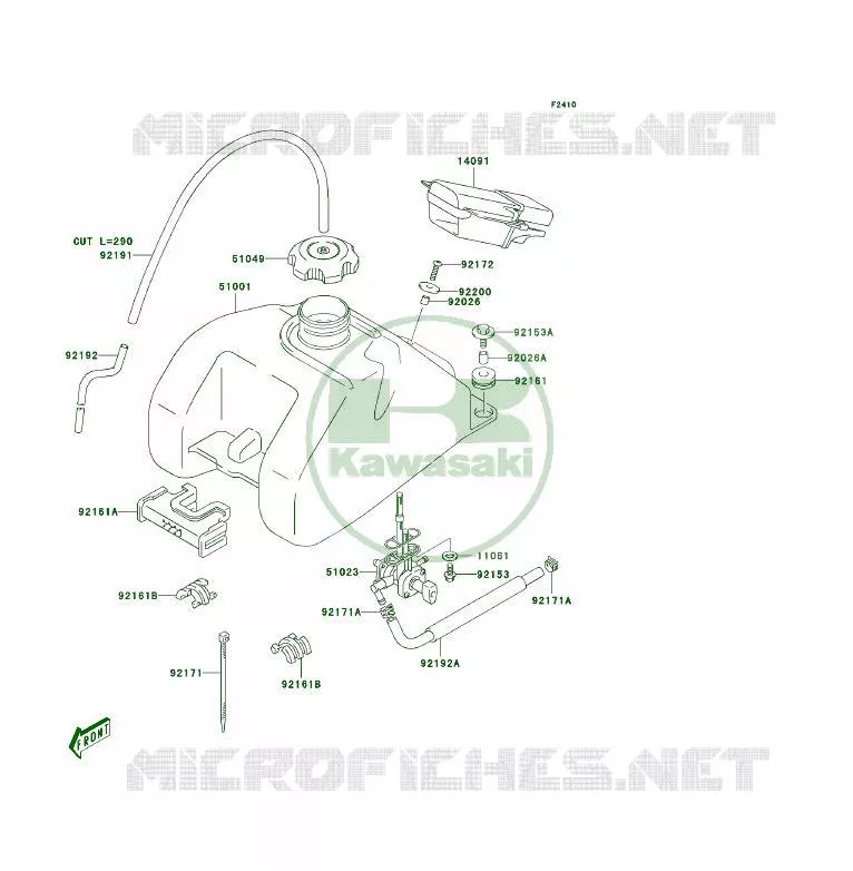 FUEL TANK Kawasaki QUAD 400 2006 KFX400  KSF400A6F