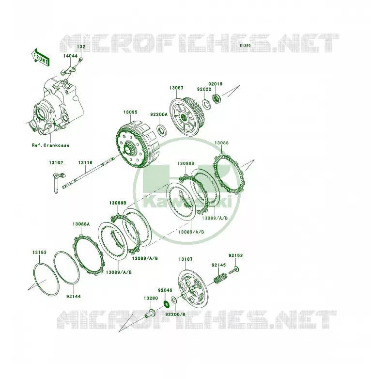 CLUTCH Kawasaki QUAD 450 2008 KFX450R  KSF450B8F