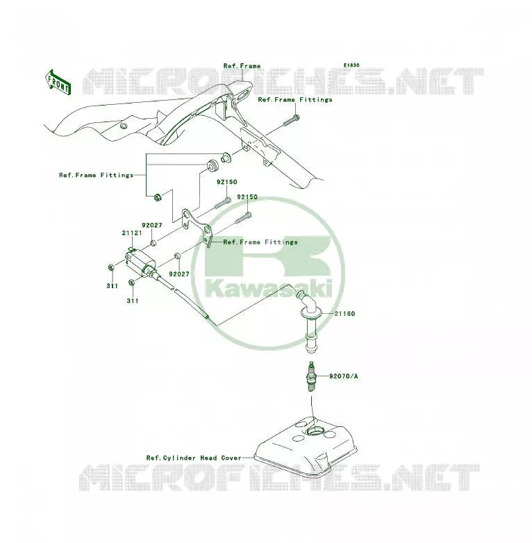 IGNITION SYSTEM Kawasaki QUAD 450 2008 KFX450R  KSF450B8F